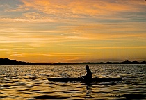 Kayaker at Sunrise, Bay of Conception